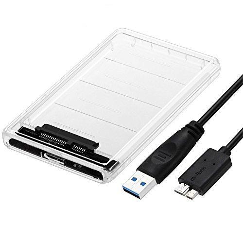 透明な 2.5インチ HDDケース USB 3.0接続 SATA対応 HDD W 男性に人気 海外最新 簡単着脱 ドライブ 外付け ネジamp;工具不要 ケース SSD