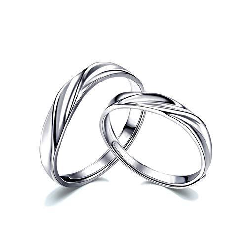 イーフローラル E-Floral シルバー925 ペアリング 2個セット 純銀製指輪 レディース メンズ 婚約指輪 フリーサイズ