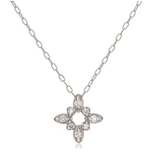 キャーロ ディ ディアマンテ CHIARO DI DIAMANTE K10ホワイトゴールド×ダイヤモンド スノークリスタルペンダントネックレ