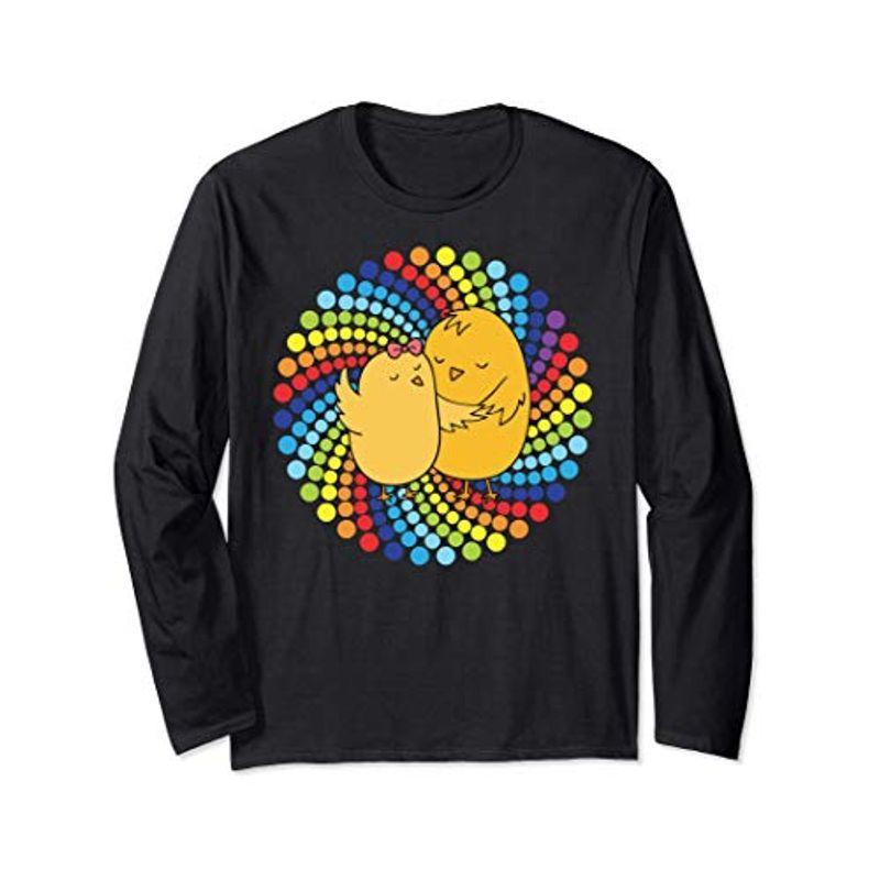 チキン ... カップル ... 結婚記念日 ... LGBT Valentine Gift For Men Women 長袖Tシャツ xGRu1vbqC9 東和産業 洗濯物ハンガー ブルー 約46×1.3×25.5cm EX2 バスタオルハンガー 2本入 3個セット