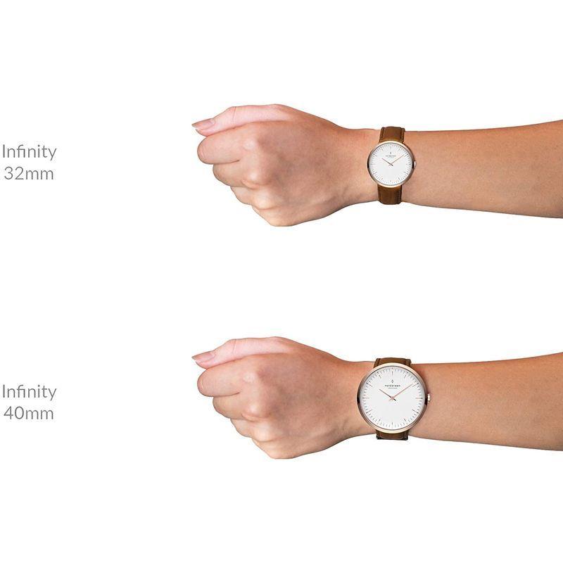 【美品】 Nordgreen ノードグリーンInfinity レディースの北欧デザイン腕時計 ゴールド 32mm ブラック レザー ストラップ 【2663163757】(13435円)