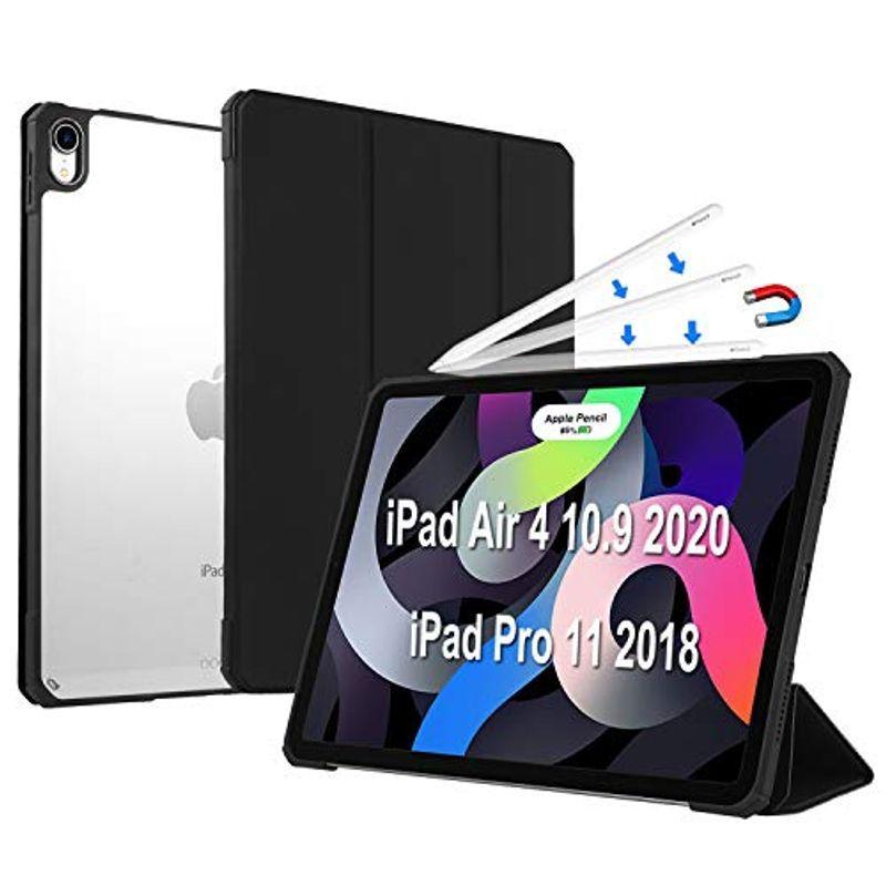 Tasnme iPad Air 第5世代(2022) 第4世代(2020) iPad Air 10.9 保護 ケース 内蔵鉛筆ホルダー 透明
