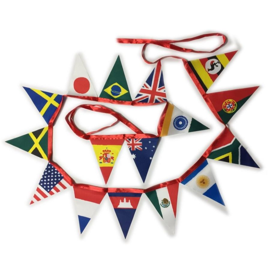 フラッグガーランド ワールドフラッグ ミニ万国旗 手書き風国旗 16枚 全長2800ｍｍ Hanamaru Store 通販 Yahoo ショッピング