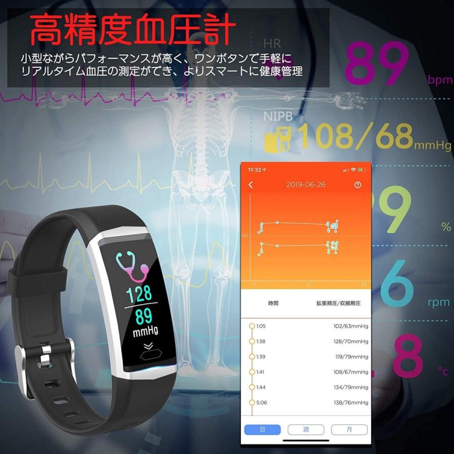 超軽量 Gpsスポーツウォッチ スマートウォッチ Ip68完全防水 Gps ランニングウォッチ 歩数計 活動量計 スマートブレスレット 血圧 Supersport Tn