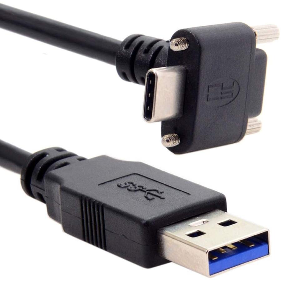 新発売 Cablecc Down U Standard to Locking Screw Dual Type-C 3.1 USB Angled Up  USBケーブル - cku.zs1olkusz.edu.pl