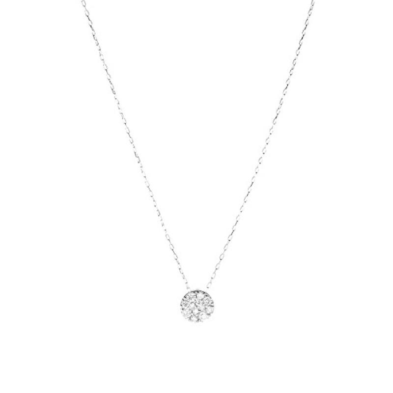 出産祝い  レディース ネックレス LEGAN ダイヤモンド ネックレス K18WG 18金ホワイトゴールド 0.10ct ネックレス、ペンダント