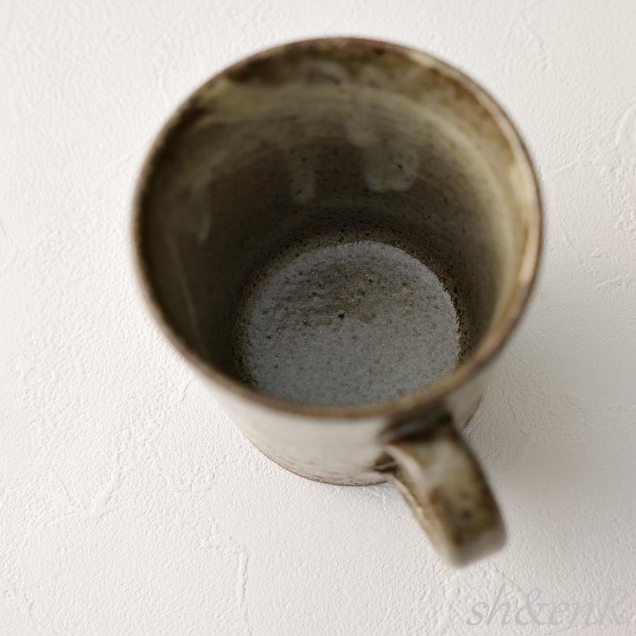 信楽焼 マグカップ 灰刷毛目 コーヒーカップ マグ 茶色 おしゃれ 北欧
