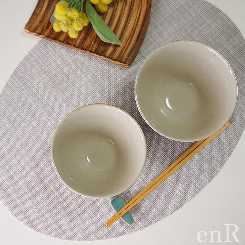 夫婦茶碗 波佐見焼 茶碗 大小ペアセット 勲山窯 カラーカンナ 赤紺 お