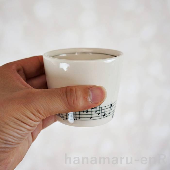 波佐見焼 そば猪口 楽譜の器 器工房den トモナガミキ 蕎麦猪口 そば