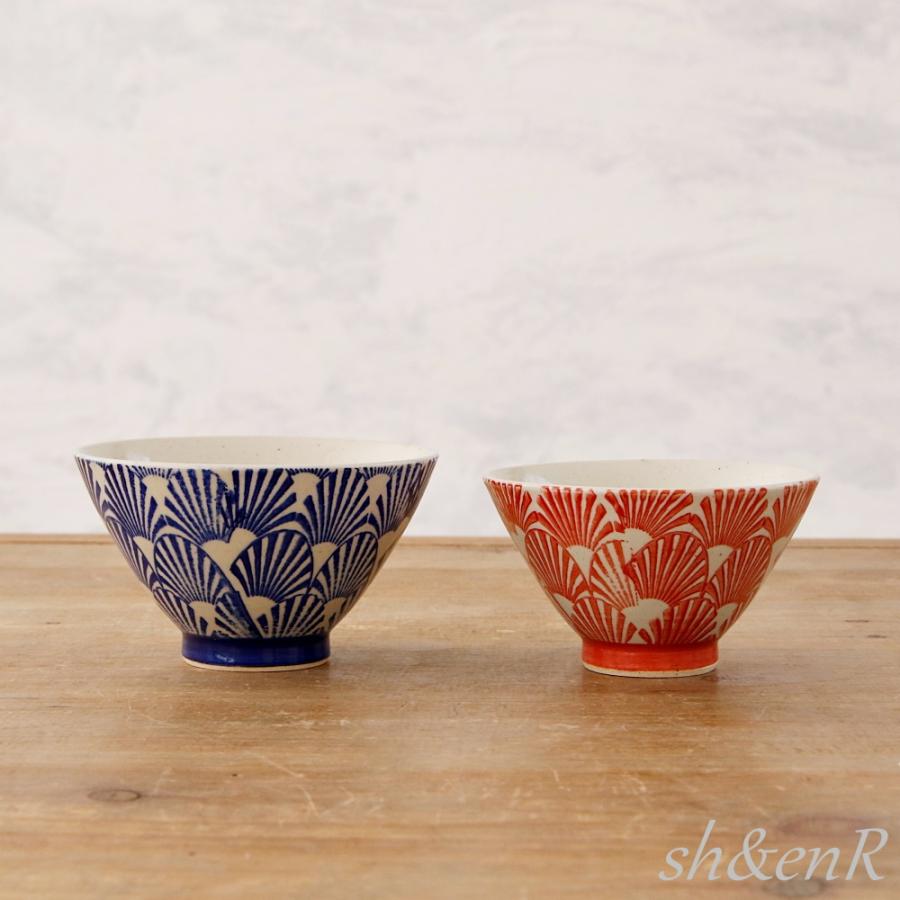 朱色と青の装飾/デザイン(各1個: 全2個セット) 飯碗 お茶碗 陶器製 楽天市場】20個セット 唐子 茶碗 12cm 強化 磁器 茶碗 飯碗 飯丼