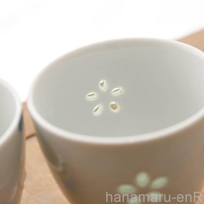 波佐見焼 湯呑 クリスタル桜 桃 ピンク ゆのみ 湯のみ 湯呑み 湯飲み
