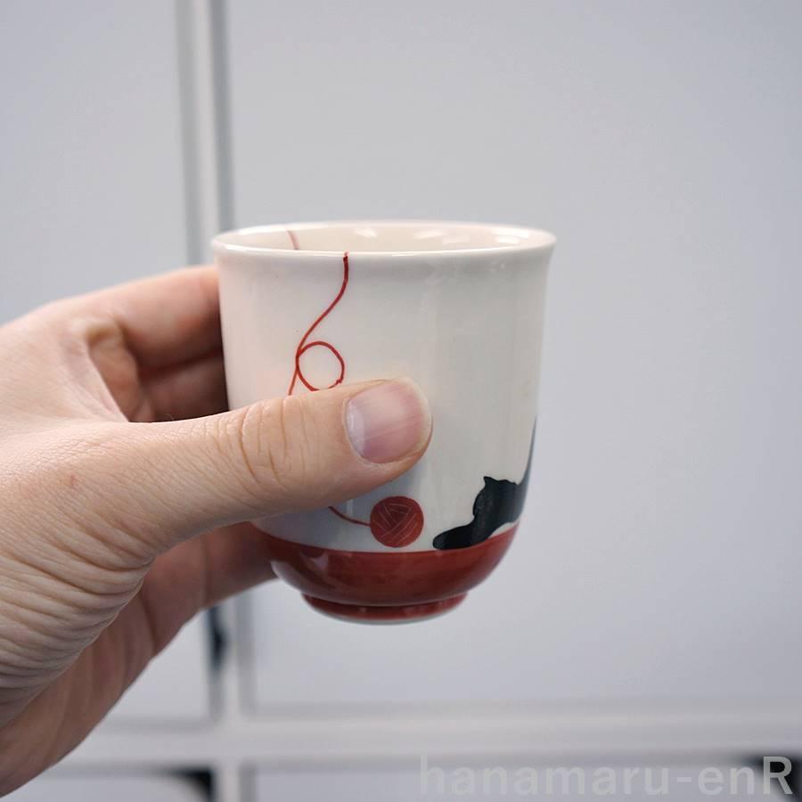 波佐見焼 ゆのみ ペア セット 毛糸ねこ 湯呑 湯飲み コップ かわいい