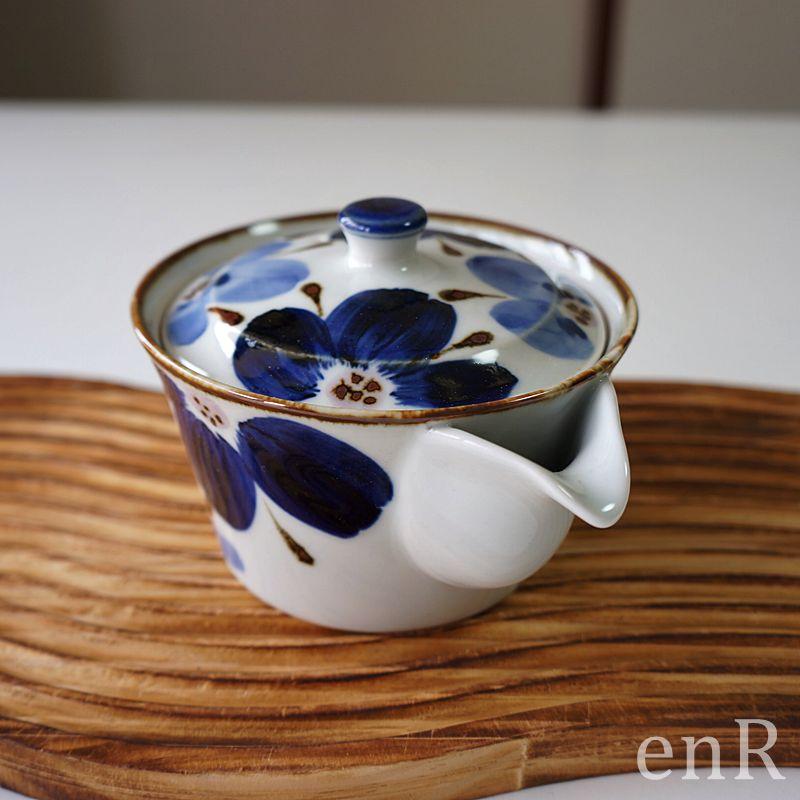 急須 ポット 茶器 波佐見焼 翔芳窯 花々青 260ml かわいい おしゃれ 和