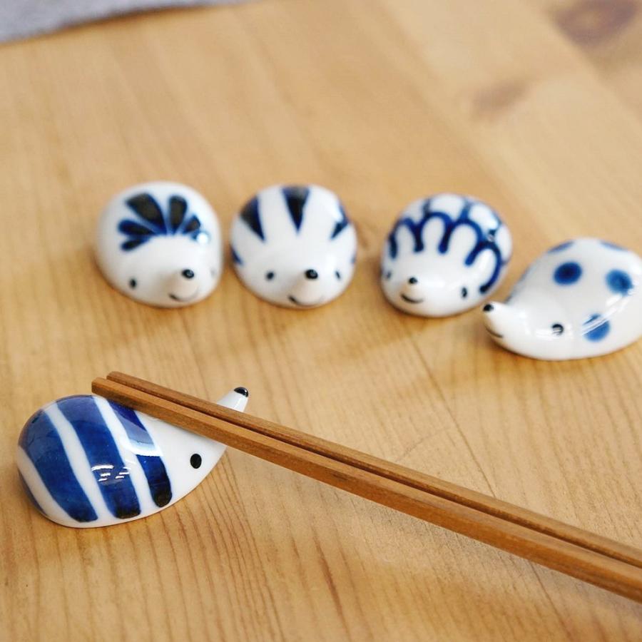 ハリネズミ 箸置き 5個セット 波佐見焼 ギフトBOX付き プレゼント プチ