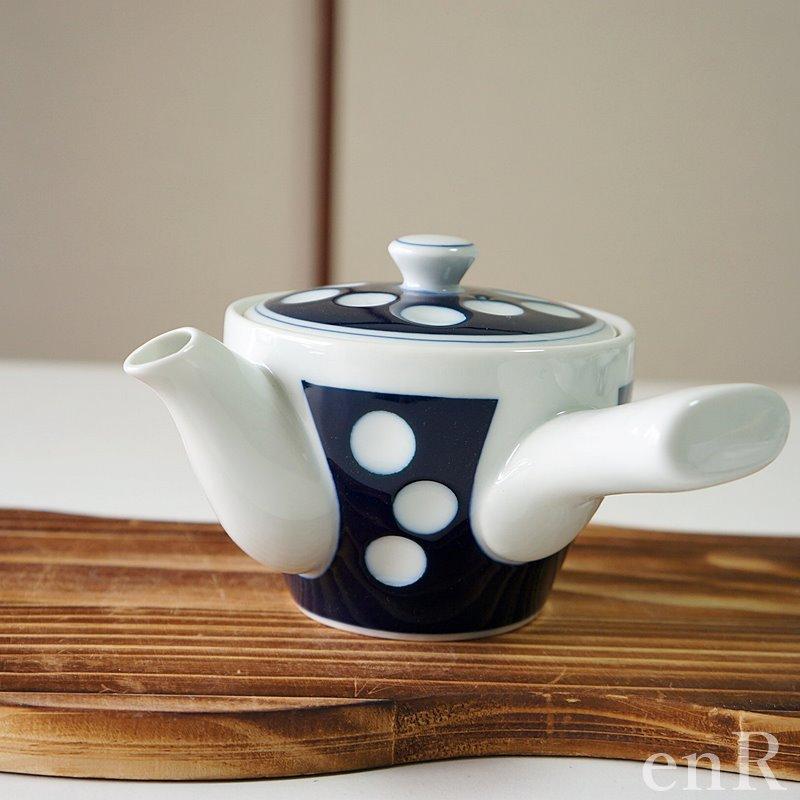 波佐見焼 有田焼 急須 4号 水玉 副千製陶所 茶器 日本製 肥前吉田焼