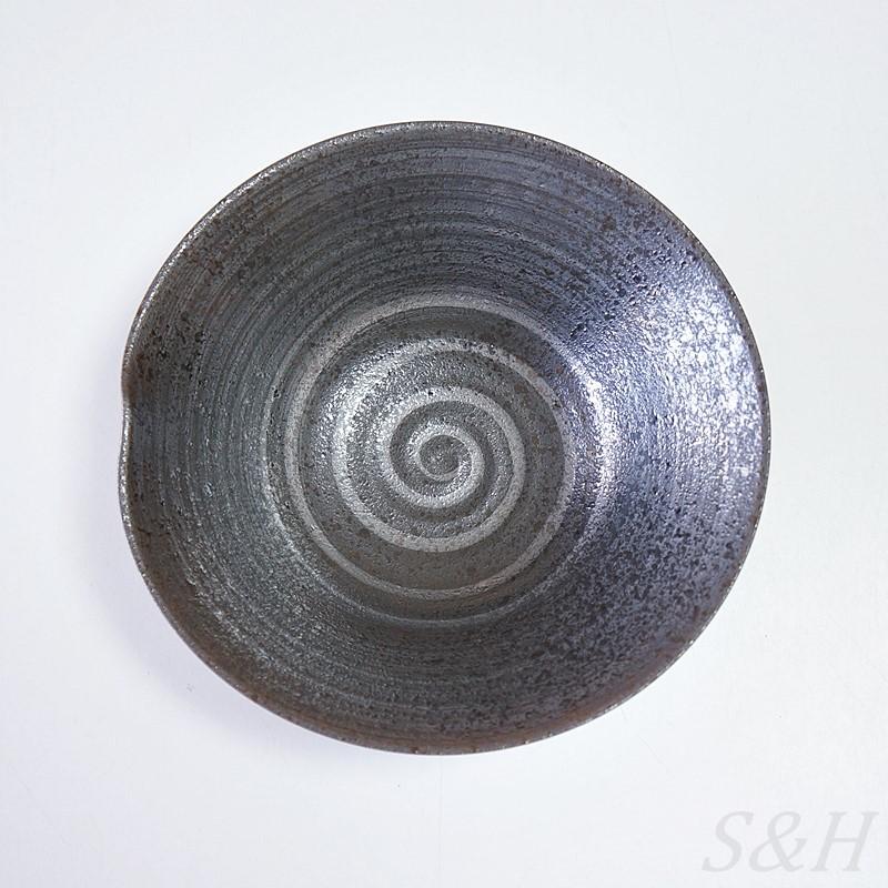 波佐見焼 鉢 預け鉢 黒吹 食器 ボウル 陶器 日本製 手描き シンプル