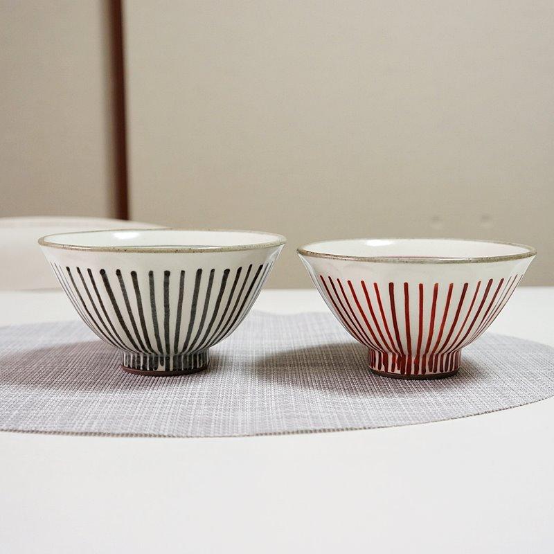 波佐見焼 茶碗 ペアセット 手描き面取十草 夫婦茶碗 お茶碗 ご飯茶碗