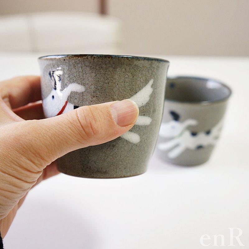波佐見焼 カップ 単品 いぬ 犬 翔ドッグ 翔芳窯 ゆのみ 湯呑み そば