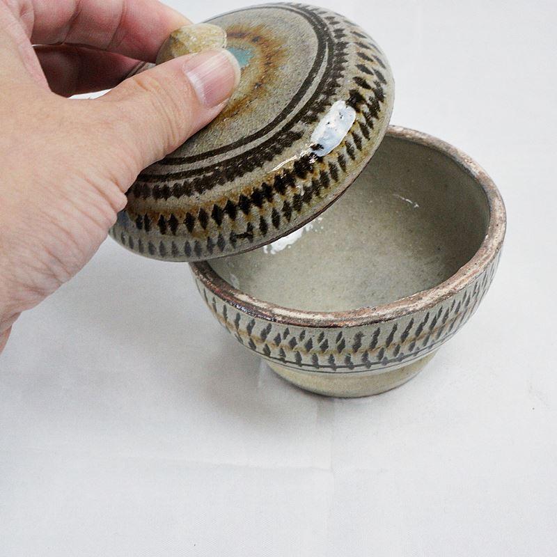 【仁王窯】壺屋焼 やちむん タラフー 大型タラフー 蓋物 蓋壺 甕 やちむん 沖縄 宮城正享 タラフー イッチン コバルト 読谷村北窯 登り