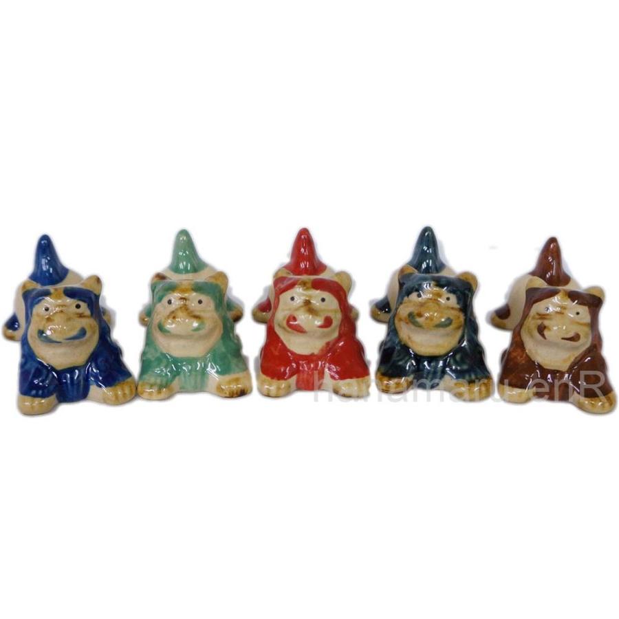 シーサー はしおき 箸置き 5個セット 琉球焼 朝日陶器 沖縄陶器