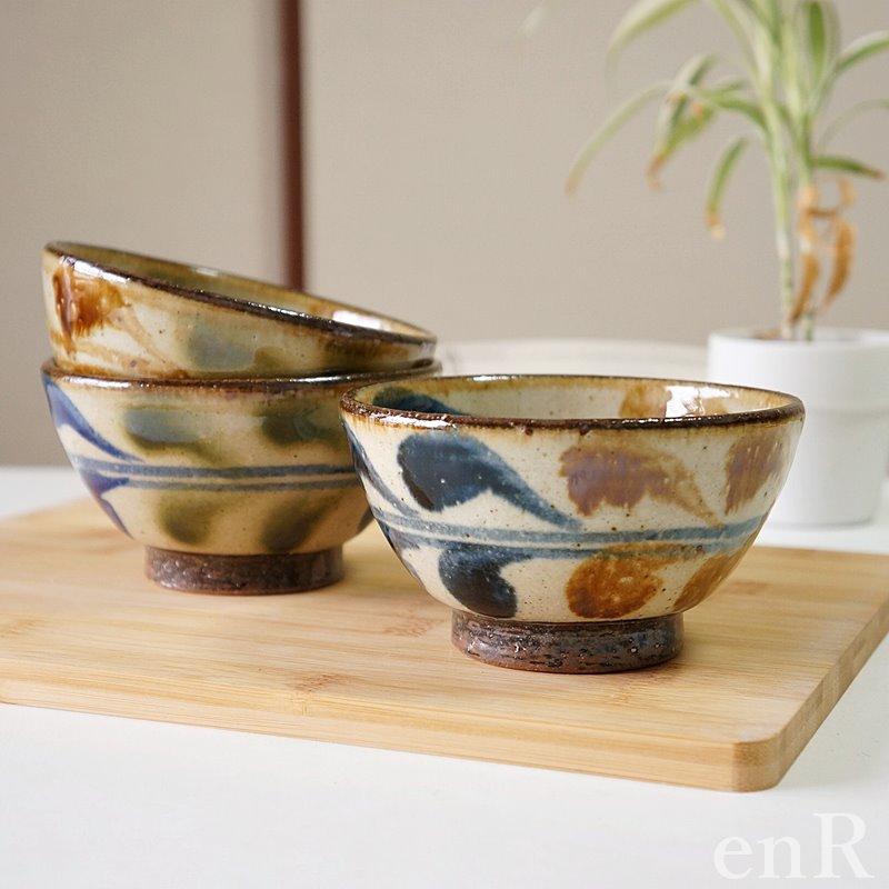 やちむん 4寸マカイ 茶碗 陶芸こまがた デイゴ柄 お茶わん お茶碗