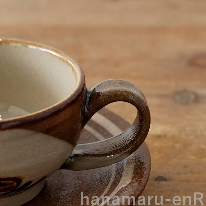 やちむん カップ＆ソーサー 蟹 かに コーヒー カップ ソーサー 線彫り