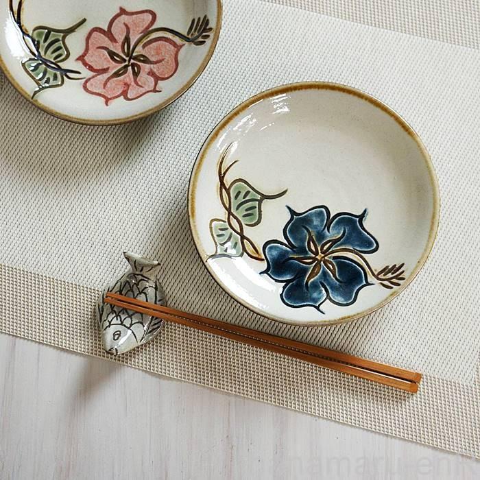 やちむん 沖縄陶器 5寸皿 ハイビスカス 青 プレート 皿 食器 取皿 中皿 線彫り 焼き物 波佐見焼 北欧雑貨のハナマル 通販 Yahoo ショッピング