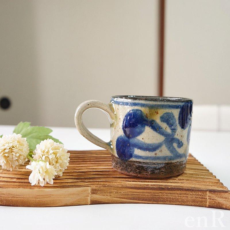 やちむん マグカップ マグ コーヒーカップ コップ 陶芸こまがた 唐草