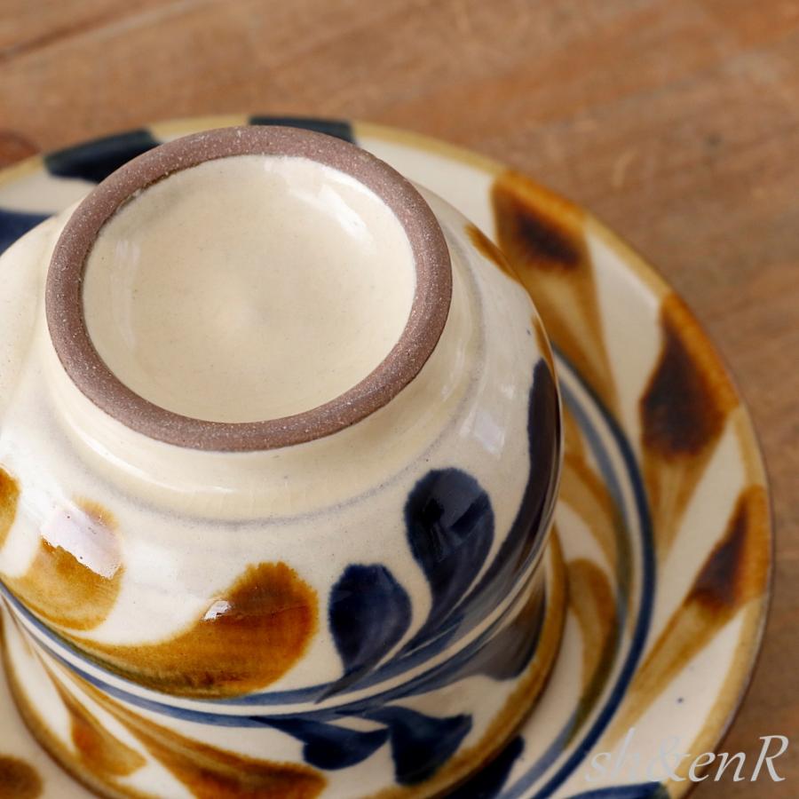 やちむん カップソーサー 唐草 陶眞窯 マグ コーヒーカップ 沖縄 焼物