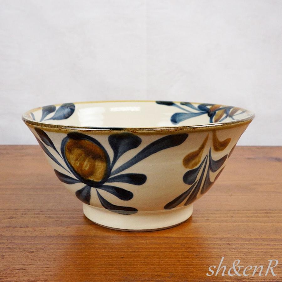 やちむん どんぶり そばマカイ 6寸マカイ 唐草 陶眞窯 丼 そば丼 沖縄