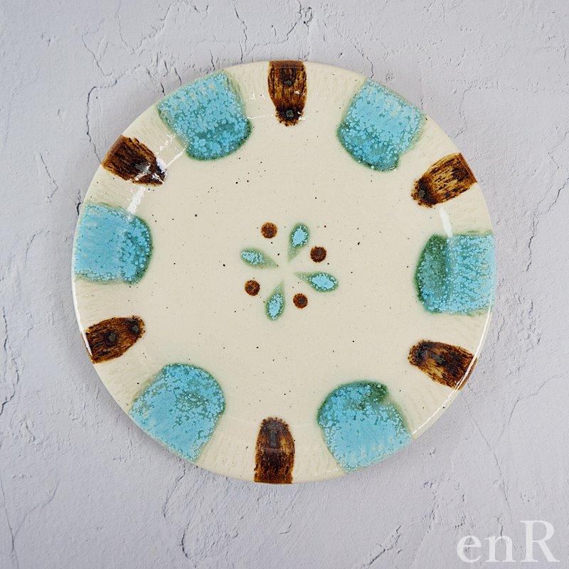 やちむん 食器 皿 7寸リム皿 7寸皿 erba おしゃれ 沖縄 陶器 作家物 和