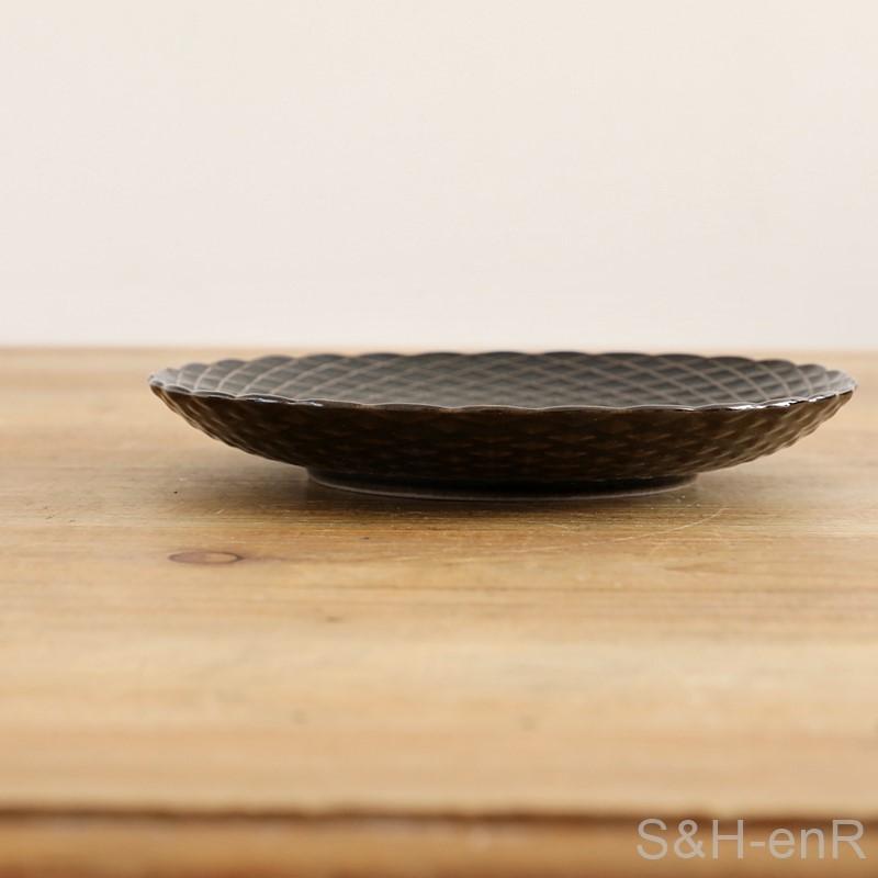 赤津焼 織部 小皿5客セット 銘々皿 平皿 銘々皿 5寸/七々子塗 | 津軽塗