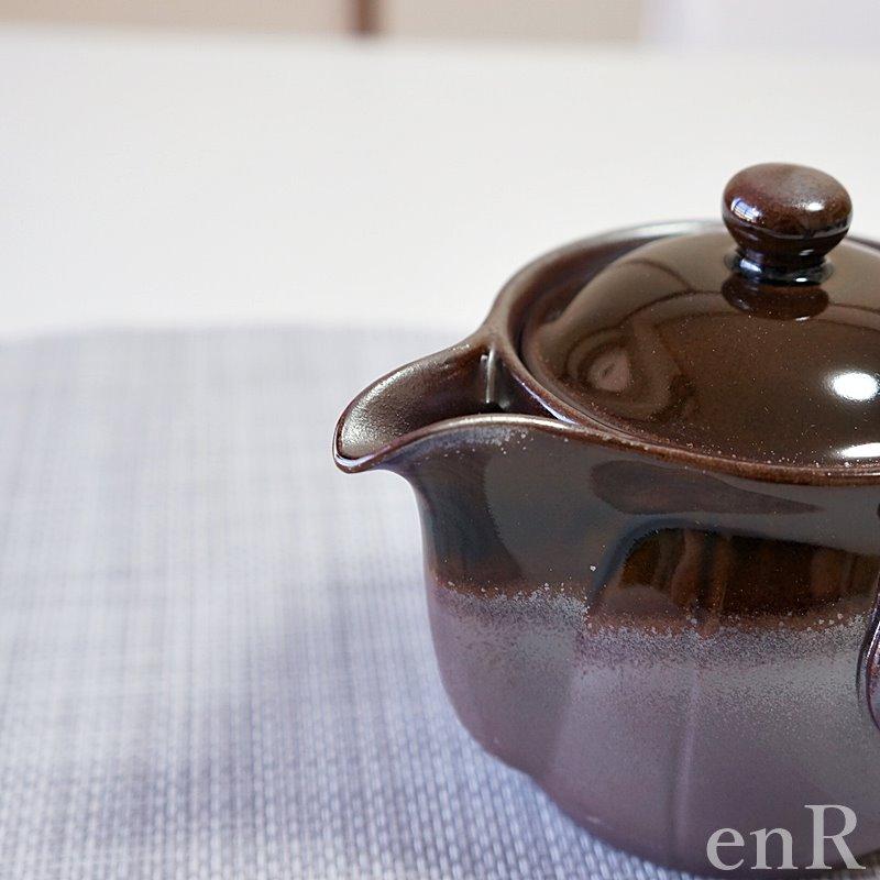 萬古焼 急須 未来形 2号 平網 アメ おしゃれ 日本製 ティーポット 茶器