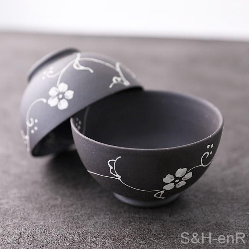 夫婦茶碗 有田焼 茶碗 ペア セット 木箱入り 焼締 白花唐草 東原窯