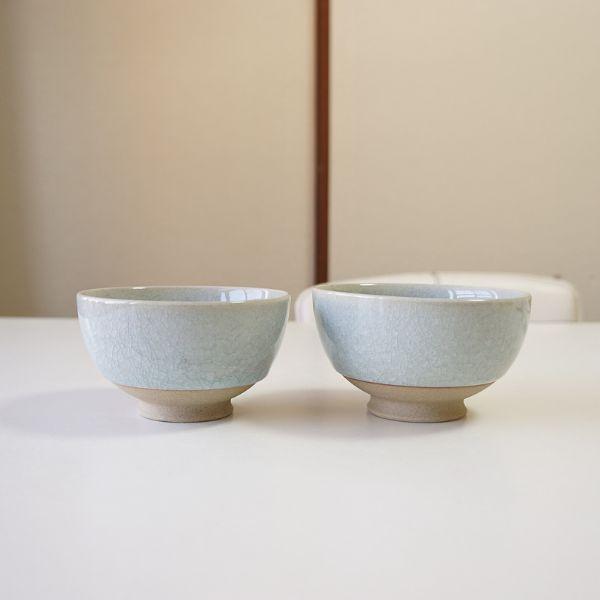 夫婦茶碗 有田焼 茶碗 ペア セット 東原窯 硝子釉陶地 大小 お茶碗