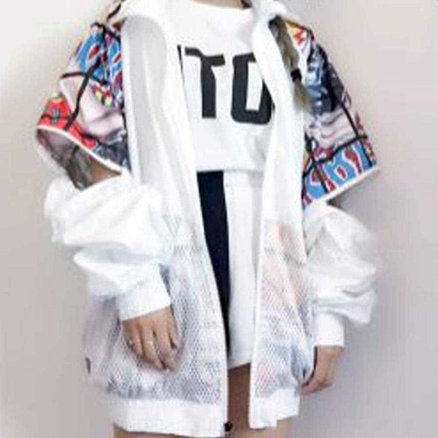 Eleejeウインドブレーカー 原宿系 ファッション レディース ストリート系 韓国 ナイロンジャケット 白 ホワイト 韓国ファッション な Hanamaru Ya 通販 Yahoo ショッピング