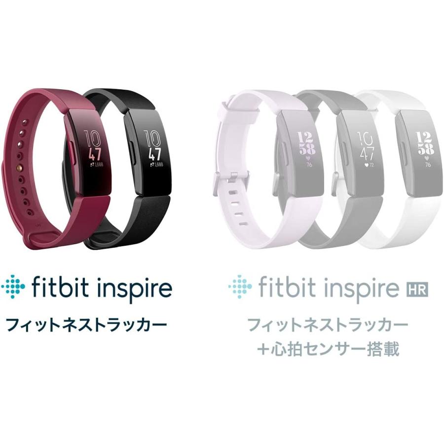 Fitbit フィットビット フィットネストラッカー Inspire 超軽量20g タッチスクリーン操作 耐水50m 着信/SMS/アプリ( 注文