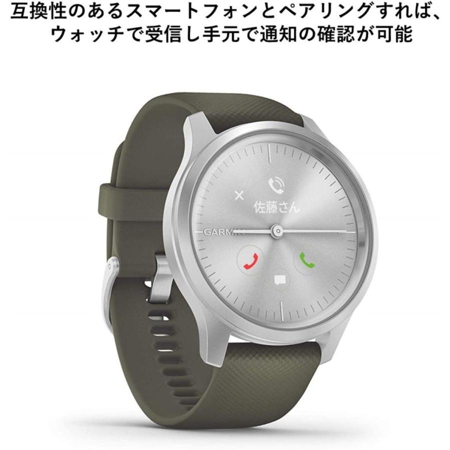 GARMIN vivomove Style Moss Green / 購入 Silver 010-02240-71 