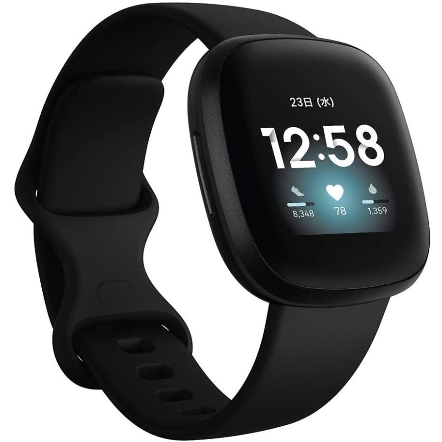 Fitbit Versa3 Alexa搭載/GPS搭載 スマートウォッチ Black ブラック L/S サイズ 日本正規品 Fitbit Versa3 Alexa搭載/GPS搭載 スマートウォッチ Black ブラック L/S サイズ 日本正規品