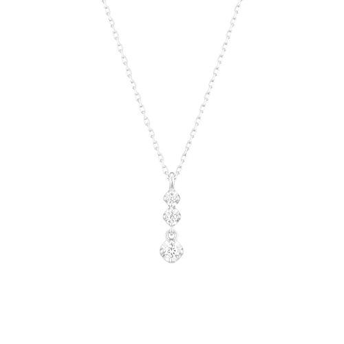 4℃(ヨンドシー) ダイヤモンドK10ホワイトゴールド(WG) ネックレス 111736123202