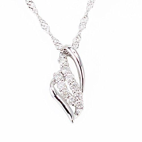 KASHIMAプラチナ900 0.1ct ダイヤモンド 10ストーン ペンダント ネックレス