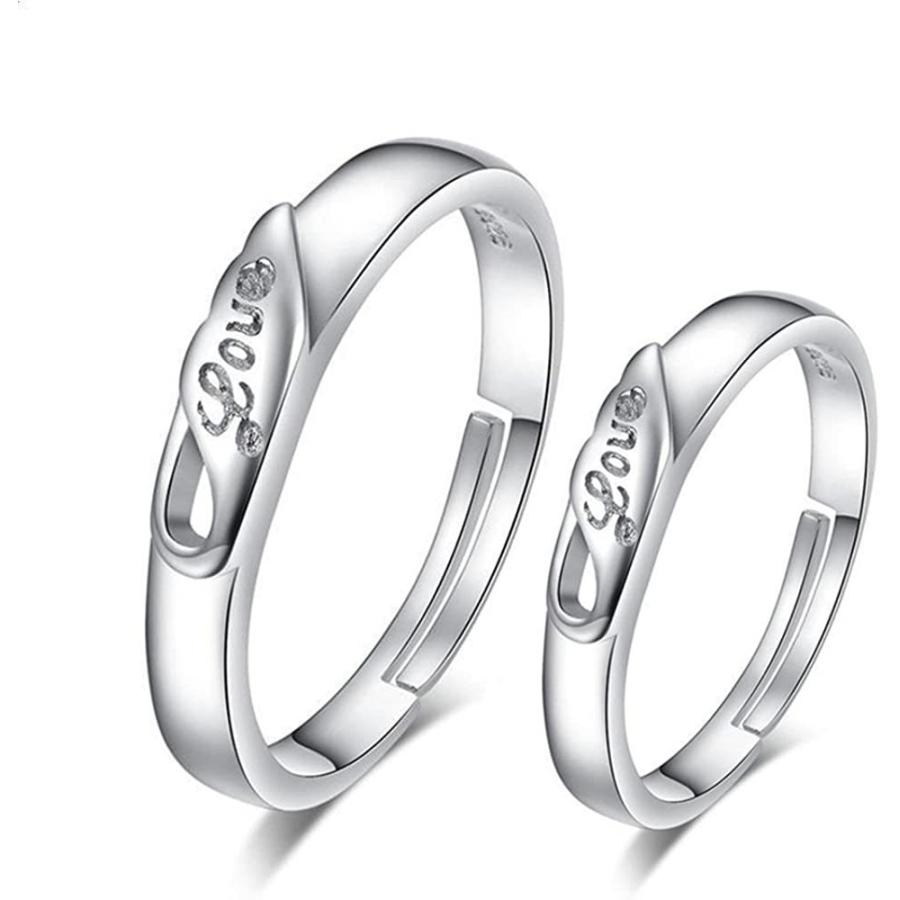 Judyの秘密愛の言葉ペアリング ピンキーリング レディースリング 純銀指輪 メンズリング Love 調整可 Hanamaru Ya 通販 Yahoo ショッピング