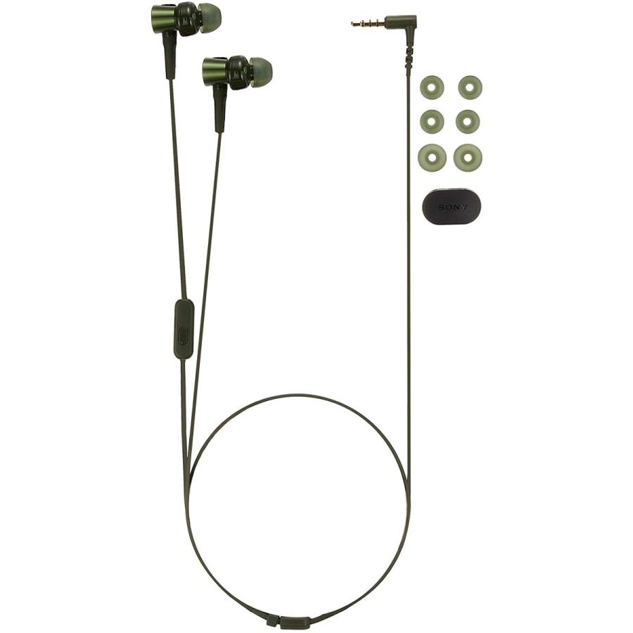 ソニー イヤホン 重低音モデル MDR-XB75AP : カナル型 リモコン・マイク付き グリーン MDR-XB75AP G MDR XB75AP ソニー イヤホン 重低音モデル カナル型 リモコン マイク付き グリーン