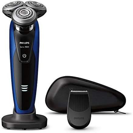 最安値❕ 2018年モデル フィリップス 9000シリーズ メンズ 電気シェーバー 72枚刃 回転式 お風呂剃り & 丸洗い可 トリマー付 S9186 【2435910816】(12290円)