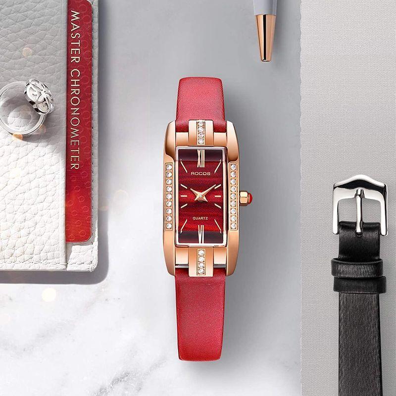 おしゃれ ファッションウォッチ 防水 クオーツ時計 おしゃれ レディース 腕時計 ガールズ レッド Bm9 可愛いデザイン 女性用うで時計 腕時計 Oroagri Eu