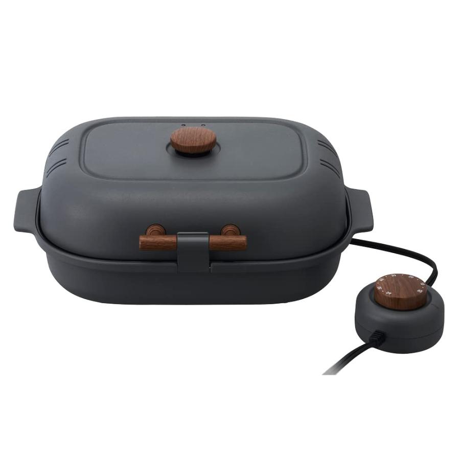 新品未使用　ドウシシャ 焼き芋メーカー 平面プレート付き グレー ピエリア ドウシシャ 焼き芋メーカー タイマー付き 平面プレート付き グレー