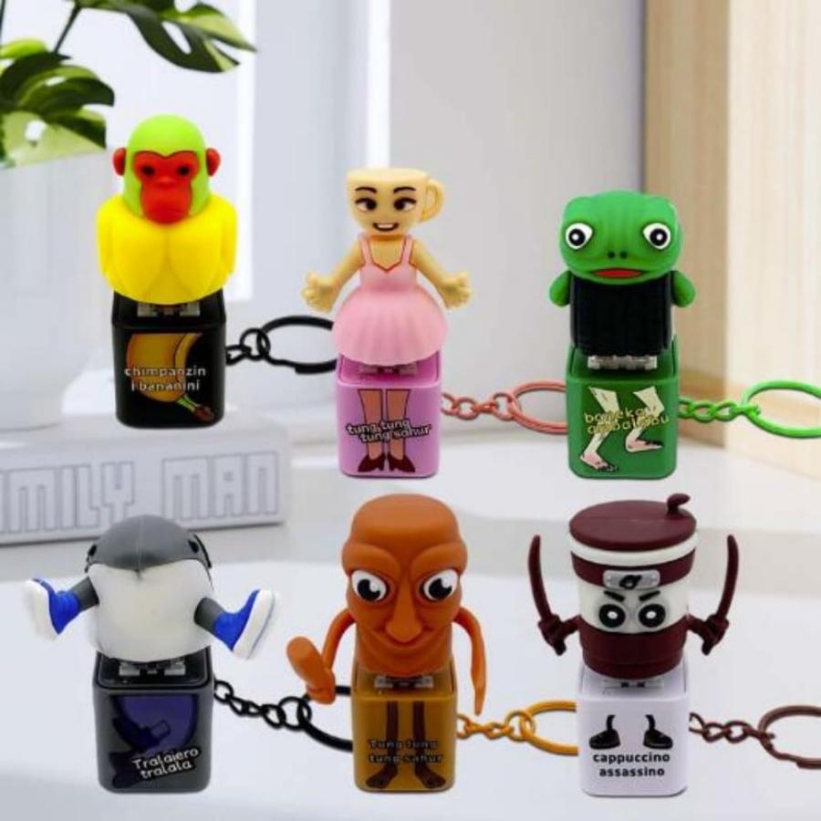 6点セット トゥントゥントゥンサーフール 音が鳴る キーホルダー