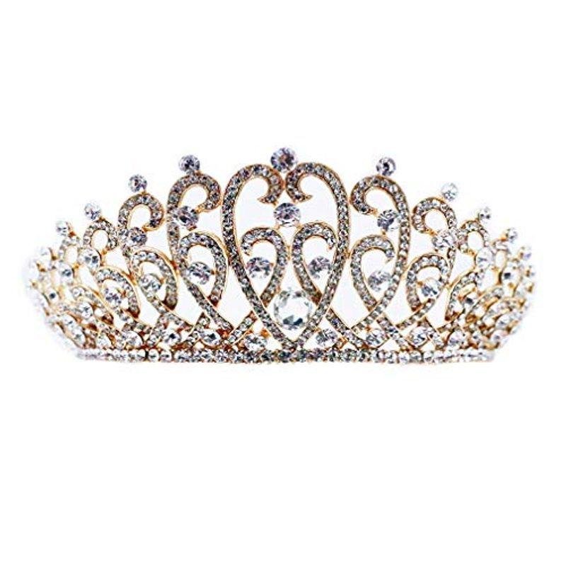 日本初の ティアラ 結婚式 ウエディング 披露宴 ブライダル Tiara 花嫁 髪飾り Ft7106gd カチューシャ Www We Job Com