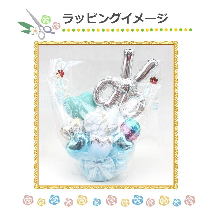 美容院 開店祝 周年祝 ハサミ バルーン フラワー ギフト 卓上 パステル