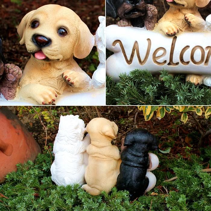 犬好き かわいい 犬 置物 ウェルカム サイン 花苗園芸店なごみ 通販 Yahoo ショッピング